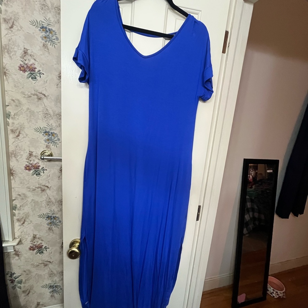 Form Fitting Blue Women's Dress